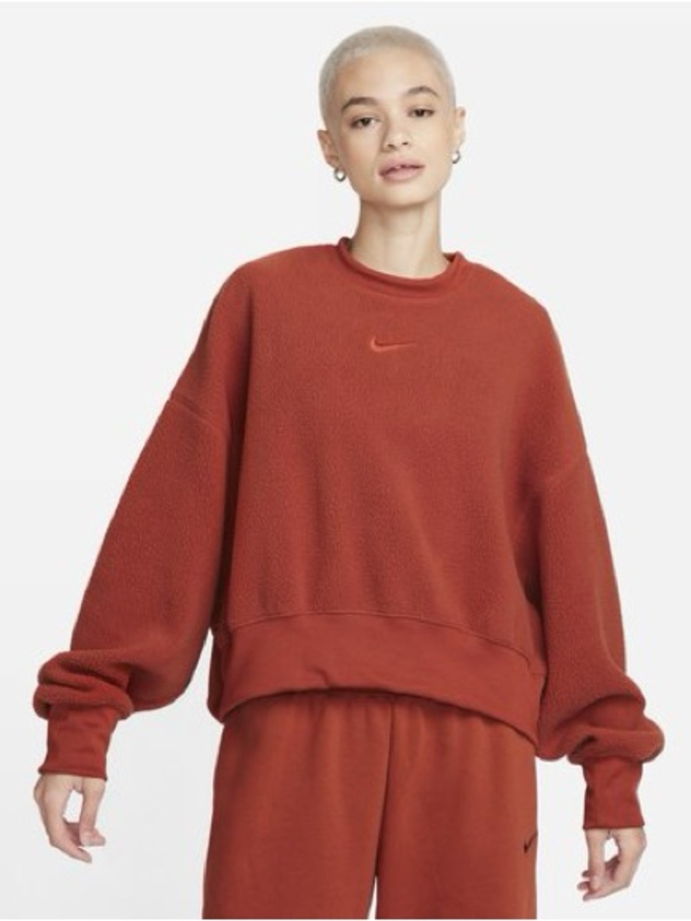 Nike Women’s Sportswear Plush Oversized Crew-Neck Mod Crop Sweatshirt Size S